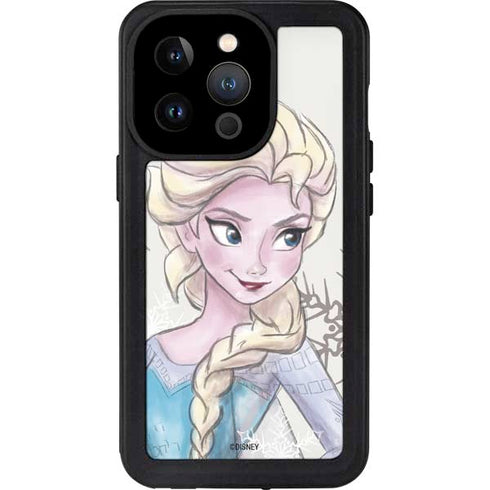 Disney Frozen Elsa Snowflakes Art iPhone 15 Pro Waterproof Case